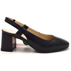 Ragazza Γόβες Slingback Δερμάτινες με Χοντρό Χαμηλό Τακούνι Μαύρες 059