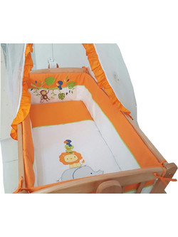 Beboulino Monkey Σετ Λίκνου 6τμχ Orange/White