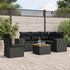 vidaXL Σετ Σαλόνι Κήπου Rattan 6τμχ Μαύρο 3225446