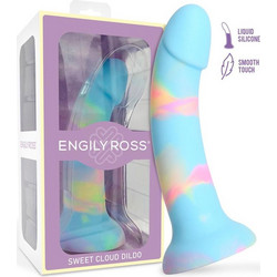 Engily Ross Sweet Cloud Ρεαλιστικό Dildo με Βεντούζα 18cm Μπλε Πορτοκαλί