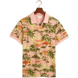 Gant Ανδρική Μπλούζα Polo Κοντομάνικη Ροζ 3G2062037-624
