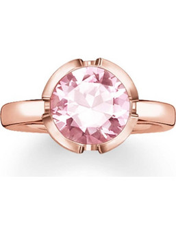 Thomas Sabo Γυναικείο Δαχτυλίδι από Ασήμι Ροζ Χρυσό 036-540-9