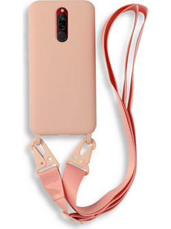 Bodycell Silicon Color Strap Back Cover Pink (Xiaomi Redmi 8)
