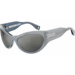 Marc Jacobs MARC1087/S YB7 Γυναικεία Γυαλιά Ηλίου Μάσκα Κοκάλινα Ασημί με Μαύρο Φακό