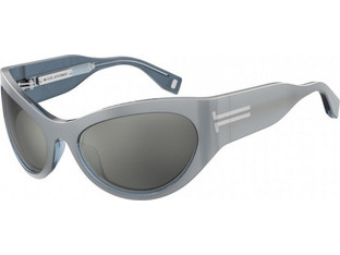 Marc Jacobs MARC1087/S YB7 Γυναικεία Γυαλιά Ηλίου Μάσκα Κοκάλινα Ασημί με Μαύρο Φακό