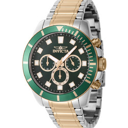 Invicta Pro Diver Ανδρικό Ρολόι Χρονογράφος με Ασημί Χρυσό Μεταλλικό Μπρασελέ 46048