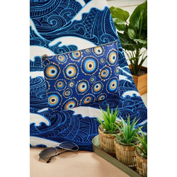 WhiteEgg Z/171 Γυναικείο Νεσεσέρ Παραλίας 30x3x21cm Navy Μπλε