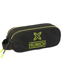 Munich Beat Κασετίνα Βαρελάκι με 2 Θήκες Μαύρη S4310823