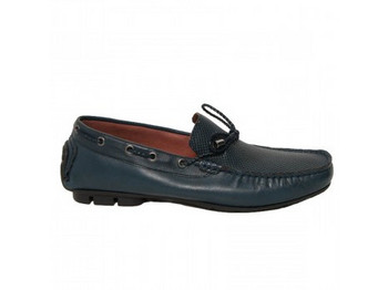 Kalt Ανδρικά Μοκασίνια Loafers Δερμάτινα Navy Μπλε 028-1