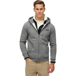 Superdry Ανδρική Ζακέτα Φούτερ με Κουκούλα και Φερμουάρ Ανθρακί M2013116A-C6O
