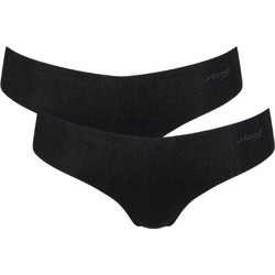 Sloggi Zero Modal 2.0 Γυναικεία String Μαύρα 2Pack 10214693-0004