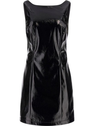 Guess Laurie Mini Βραδινό Φόρεμα Δερμάτινο Μαύρο W4BK44WGKM0-JBLK