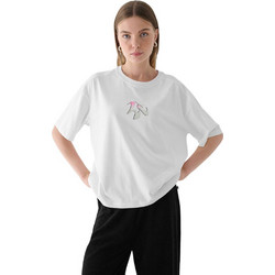 4F Γυναικείο Αθλητικό T-Shirt Λευκό 4FRAW24TTSHF2582-10S