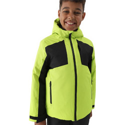 4F Αθλητικό Παιδικό Μπουφάν Χειμωνιάτικο Softshell Lime Μαύρο 4FJWAW24TTJAM536-45S