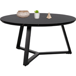 HomeMarkt Τραπεζάκι Σαλονιού MDF με Μεταλλική Βάση Φ80xΥ42cm HM9586.01