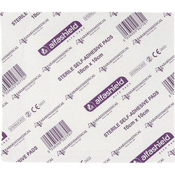 Alfashield Alfa Pads Αποστειρωμένο Αυτοκόλλητο Επίθεμα 10x10cm 1τμχ