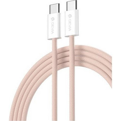 Devia EC325 Braided USB-C to USB-C 60W 1m Pink 6942297106178
