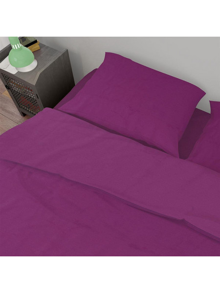 Dimcol Σεντόνι Υπέρδιπλο Βαμβακερό 220x240 Solid 501 Dark Magenta
