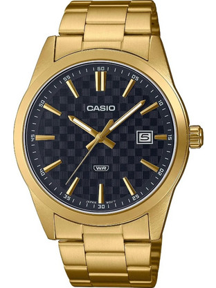 Casio Ανδρικό Ρολόι με Χρυσό Μεταλλικό Μπρασελέ MTP-VD03G-1AUDF
