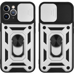 Sonique Ring Armor CamPro Back Cover Silver (iPhone 11 Pro)