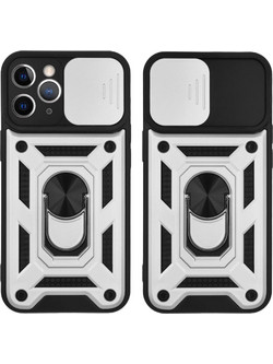 Sonique Ring Armor CamPro Back Cover Silver (iPhone 11 Pro)