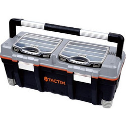 Tactix 320312 Βαλίτσα Εργαλείων Πλαστική με Ταμπακιέρα Αδιάβροχη Π30xΒ66xΥ28cm