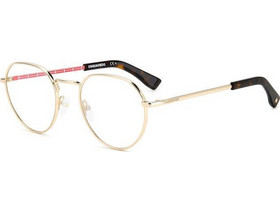 Dsquared2 D20019 06J Γυναικείος Σκελετός Γυαλιών Οράσεως Μεταλλικός Χρυσός