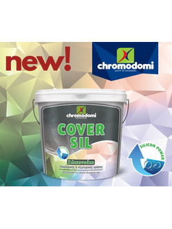Chromodomi Cover Sil Ακρυλικό Σιλικονούχο Χρώμα Εξωτερικού Χώρου Λευκό 9lt