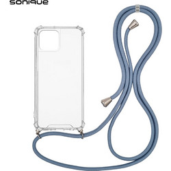 Sonique Armor Clear Back Cover Transparent / Blue Grey (iPhone 15)