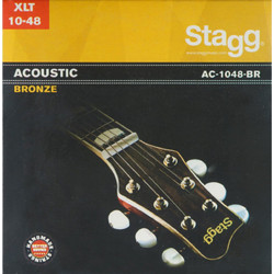 Stagg AC-1048-BR Σετ 6 Χορδές Ακουστικής Κιθάρας Phosphor Bronze 10-48" Extra Light Tension