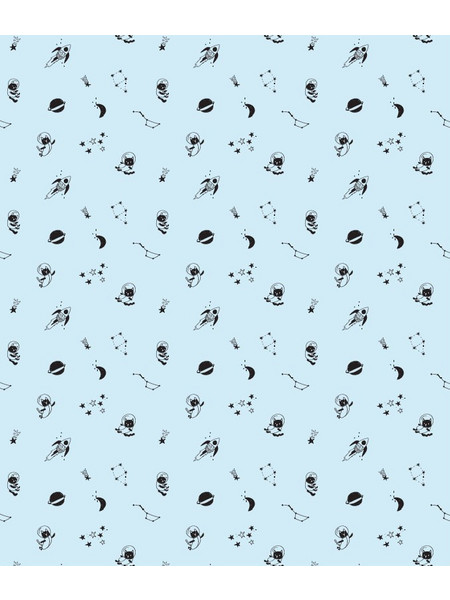 Minene Space Πάνα Αγκαλιάς από Μουσελίνα Γαλάζια 120x100cm MN23122