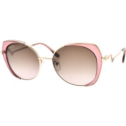 Lancel LA91011 C02 Γυναικεία Γυαλιά Ηλίου Πεταλούδα Μεταλλικά Ροζ Χρυσό με Μαύρο Φακό