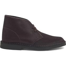 Clarks Desert Γυναικεία Μποτάκια Chukka Δερμάτινα Μπορντό με Χοντρό Χαμηλό Τακούνι 26161040