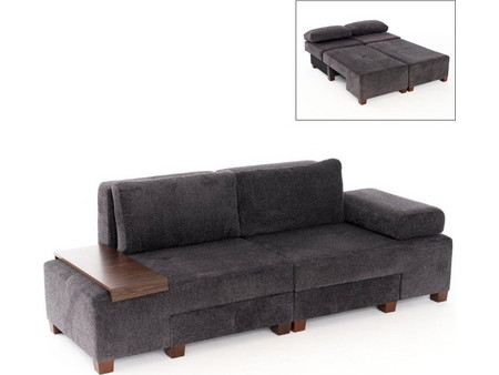 Megapap Perenna Τριθέσιος Καναπές Κρεβάτι Ανθρακί 233x93x83cm PRGP043-0083,2