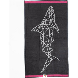 Linea Shark Πετσέτα Θαλάσσης Μαύρη 90x170cm