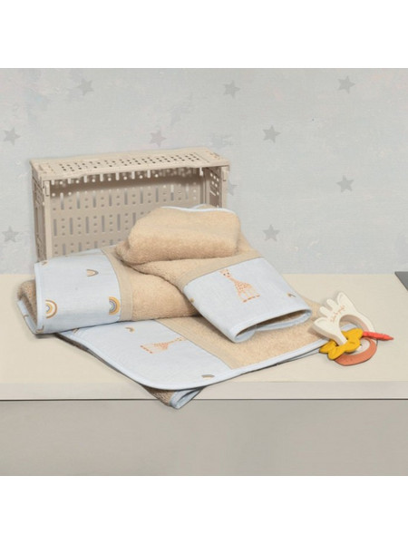 Sophie La Girafe Des 504 Σετ Βρεφικές Πετσέτες 2τμχ 450gr/m²