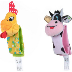 Bazoo Bali Farm Σετ Υφασμάτινες Κουδουνίστρες Βραχιόλια για Νεογέννητα