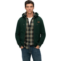 Superdry D1 Ovin Ανδρική Ζακέτα Φούτερ με Κουκούλα και Φερμουάρ Κυπαρισσί M2014128A-27E