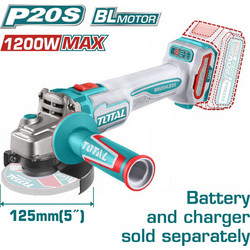 Total TAGLI221253 Γωνιακός Τροχός Μπαταρίας 20V 125mm Solo