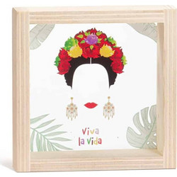 Parisis Μπομπονιέρα Βάπτισης Καδράκι Frida Kahlo από Plexiglass & Ξύλο 0223701