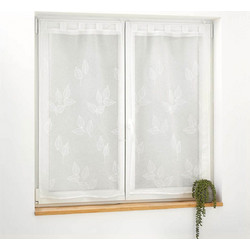 Kipper Σετ Κουρτίνες Παραθύρου Floral με Θηλιές 60x90 Berry 1627528 Λευκές