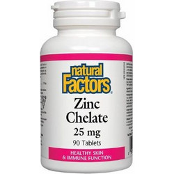 Natural Factors Zinc Chelate 25mg 90 Ταμπλέτες
