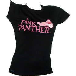 Lord Pink Panther Βαμβακερό Κοντομάνικο Γυναικείο Φανελάκι Μαύρο 8509