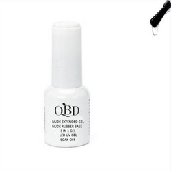 QBD Gel Uv/Led 3 in 1 001 Rubber Base Ημιμόνιμο Βερνίκι Νυχιών 12ml