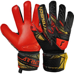 Reusch Attrakt Silver Παιδικά Γάντια Τερματοφύλακα Μαύρα Κόκκινα 5572215-7075