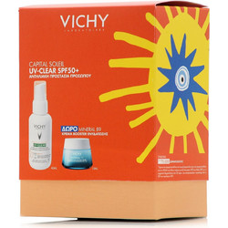 Vichy Capital Soleil UV-Clear SPF50+ 40ml + Mineral 89 72h Moisture Boosting Cream 15ml