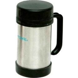 Campcool Δοχείο Φαγητού Θερμός Inox 500ml Ασημί Μαύρο