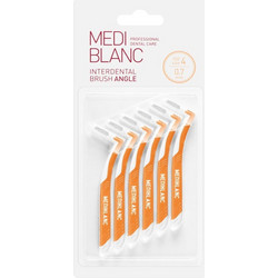 Mediblanc Angle Μεσοδόντια Βουρτσάκια 0.7mm Πορτοκαλί 6τμχ