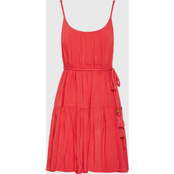 Funky Buddha Mini Καλοκαιρινό Καθημερινό Φόρεμα Μεταξωτό Κοραλί FBL011-101-13