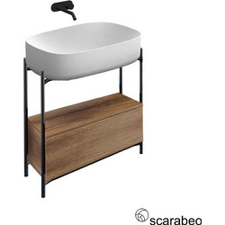 Scarabeo Moon Laila 75 Σετ Έπιπλο Μπάνιου με Νιπτήρα 270312-NROP89 5502-300